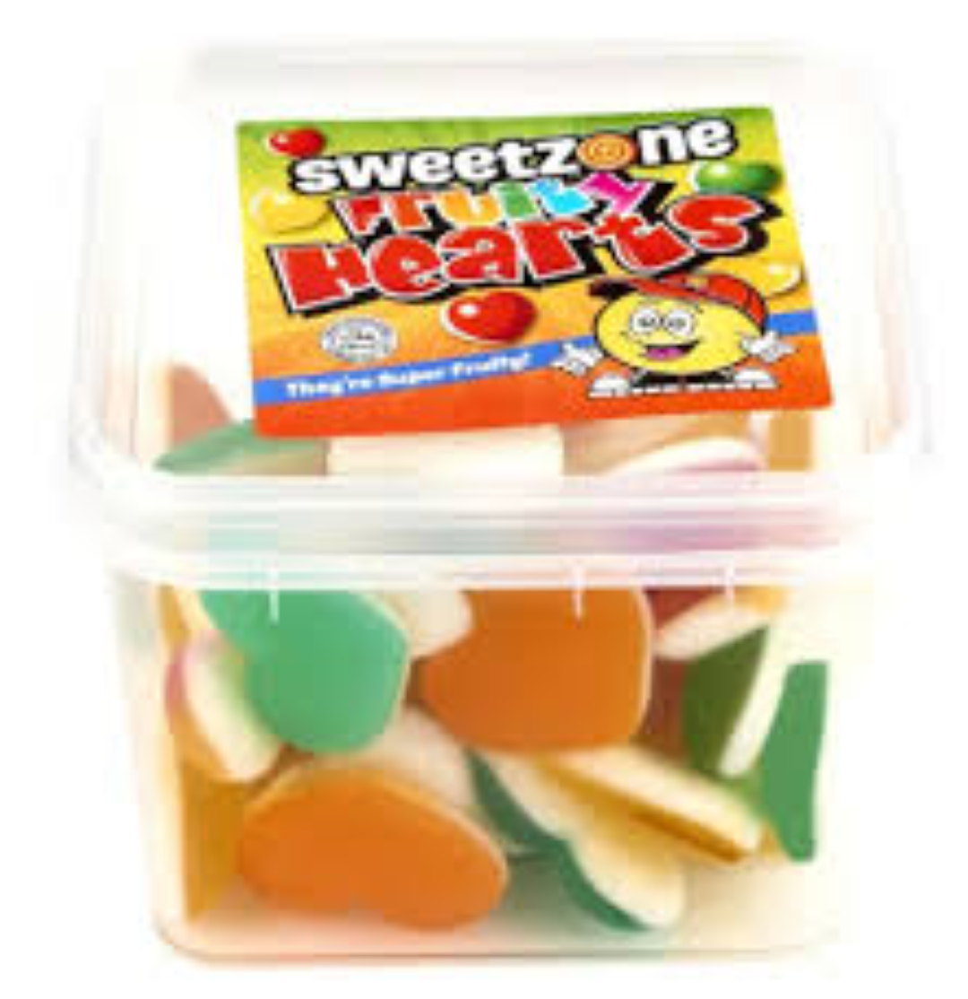 SWEETZONE FRUITY HEARTS TUB 170G